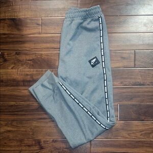 Nike Kids Charcoal Gray Joggers with Logo Tape